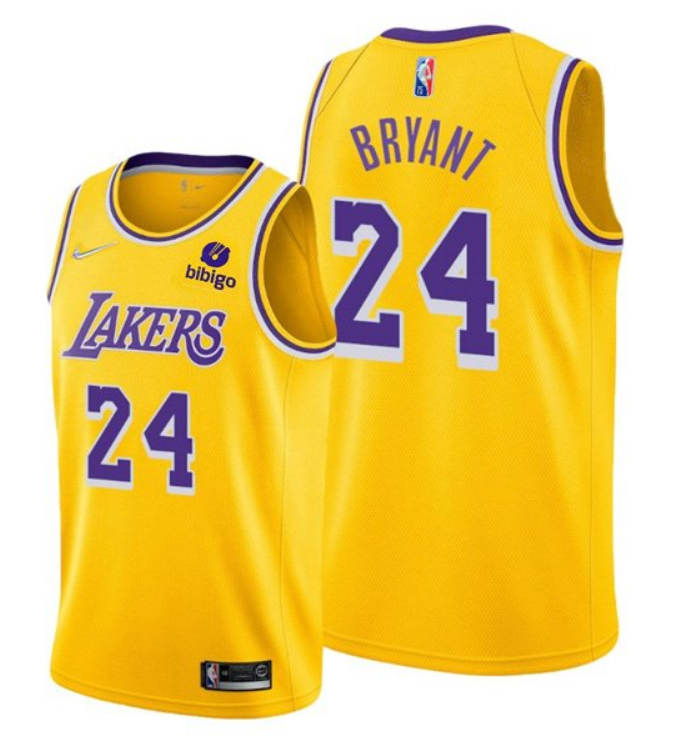 Men's Yellow Los Angeles Lakers #24 Kobe Bryant 
